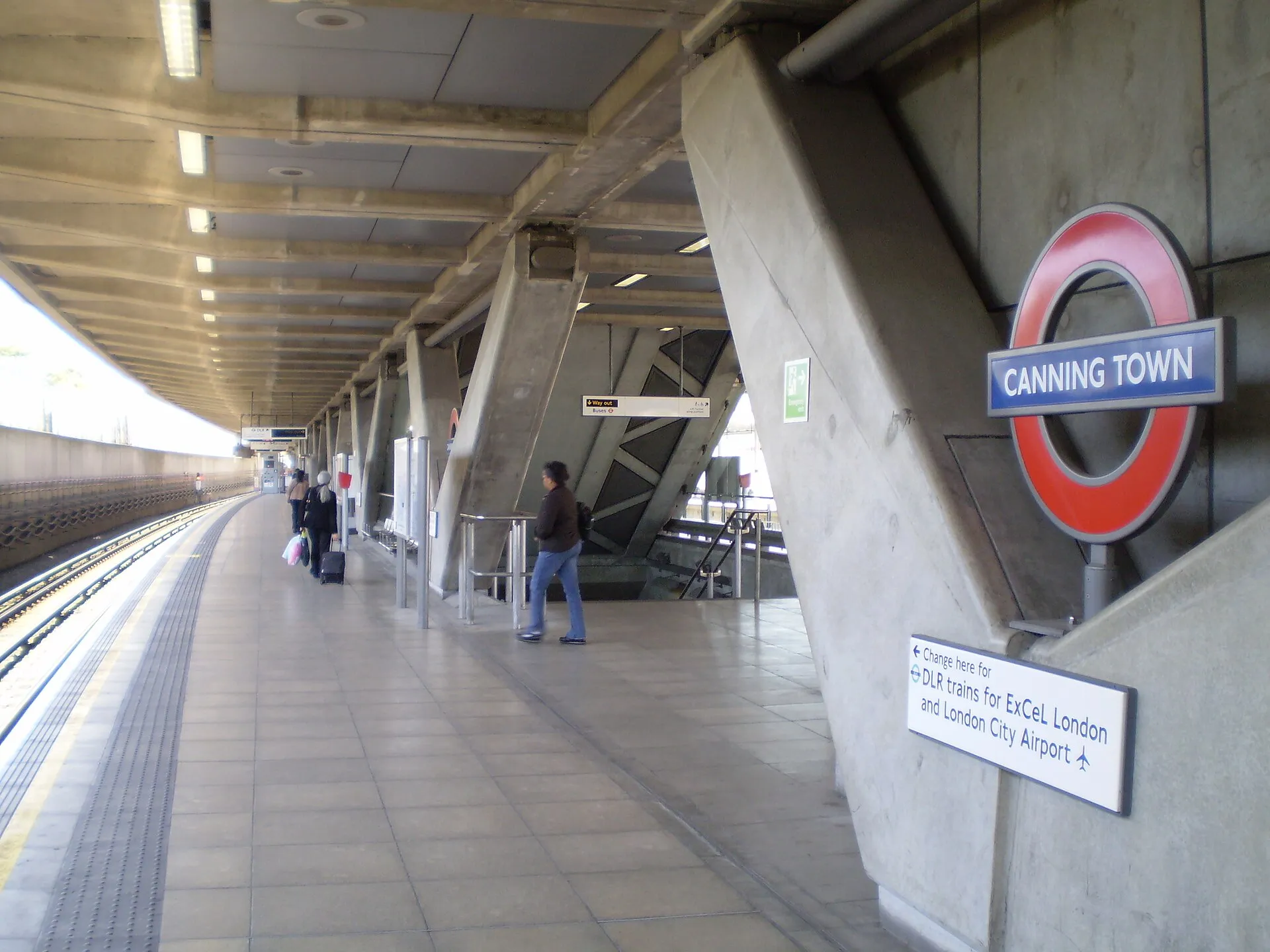 Canning Town Underground and DLR station platform