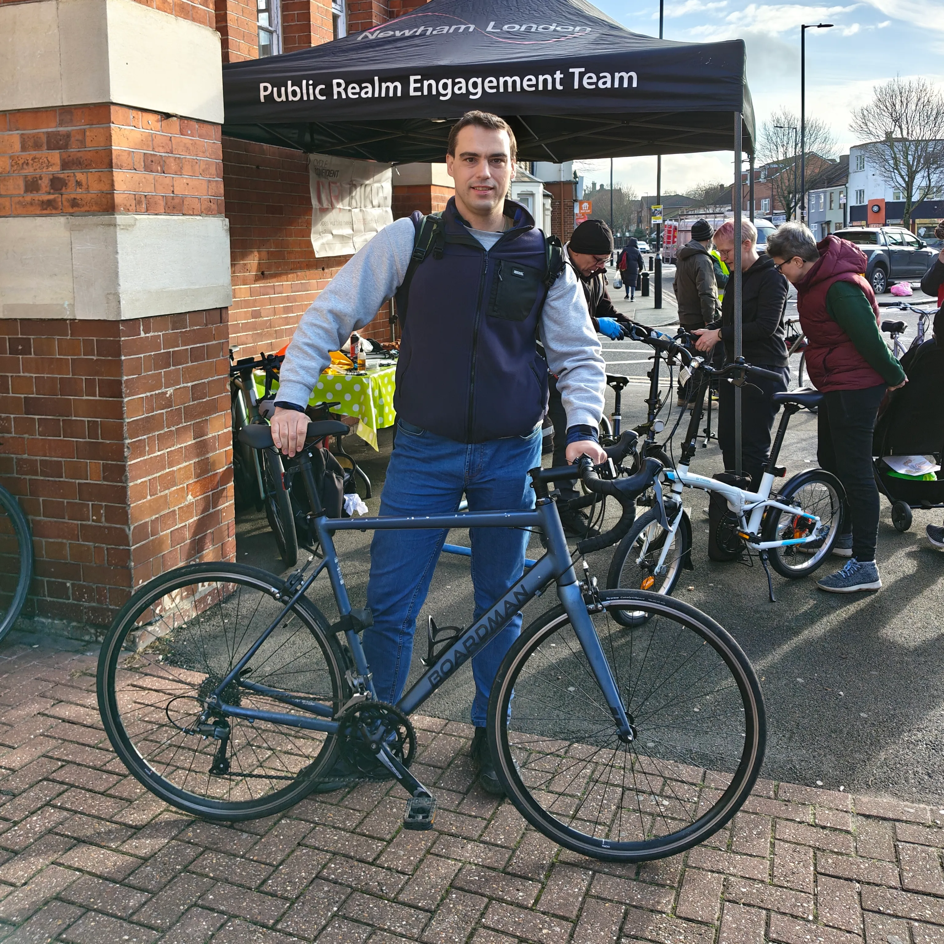 John Morris at a Newham Council community engagement event in Canning Town